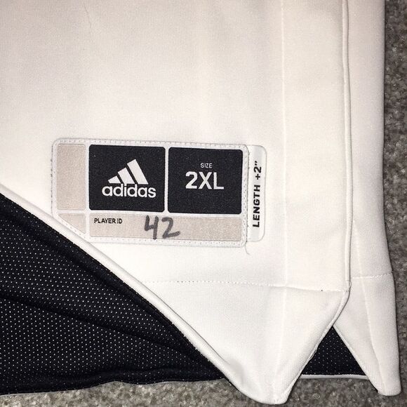 Team issue #42 Adidas NC State Wolfpack White basketball warm up Jersey Jacket - Picture 2 of 6